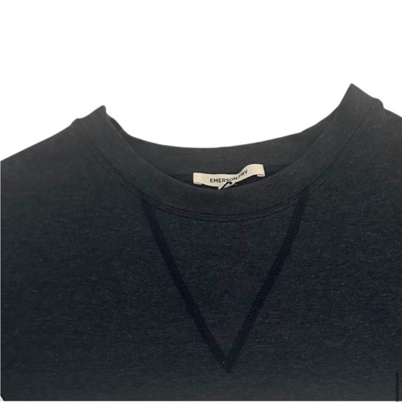 Emerson Fry Longsleeve Midi Knee Length Organic Shirt Dress, Navy Blue, SZ XXS - Picture 9 of 12